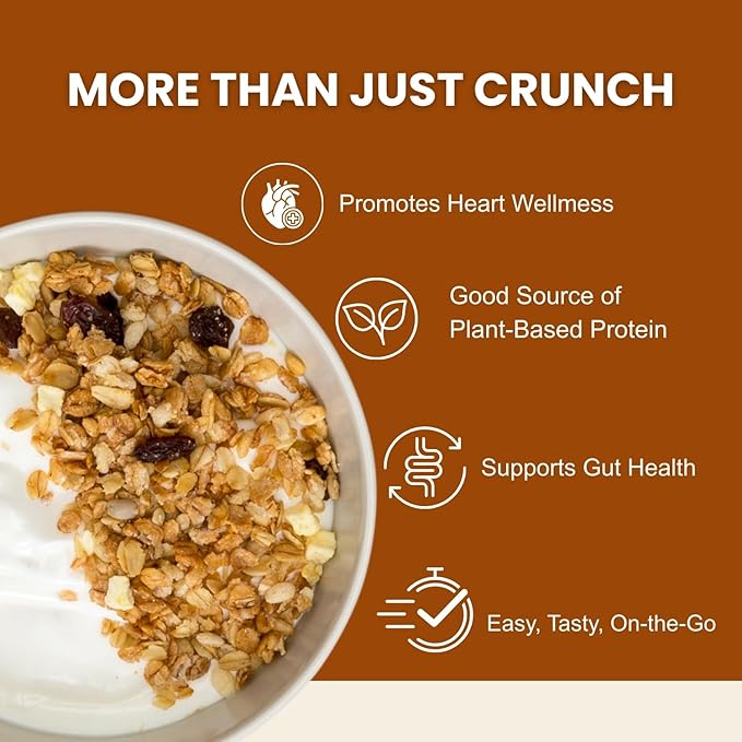 Erin Baker’s Homestyle Oatmeal Raisin Granola with Ancient Grains - Made from Natural Ingredients Crunchy Versatile Snack or Cereal - Vegan Friendly Non-GMO Resealable 160oz Bag 1‑Pack