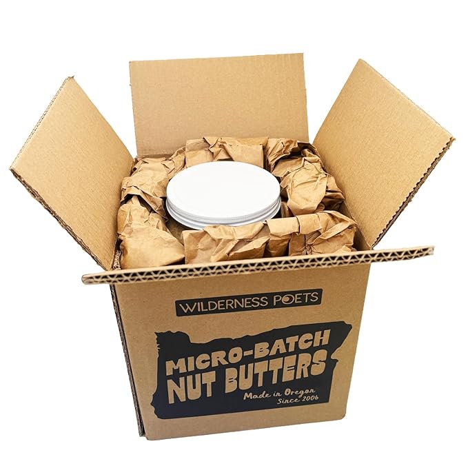 Wilderness Poets Pecan Butter - Organic Raw Bulk Size (64 Ounce - 4 Pound) - Half Gallon Glass Jar