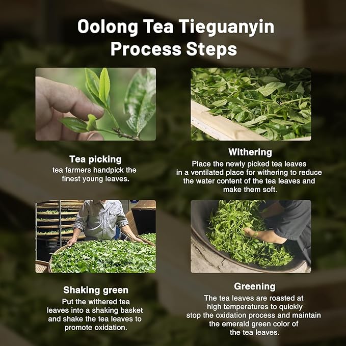 iteaworld Oolong TeaBlack Tea and Green Tea Samplers (3.5 Ounce(Pack of 1) TieGuanYin A)