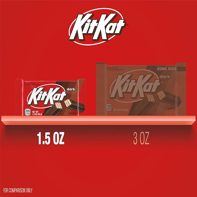 KIT KAT Dark Chocolate Wafer Candy Bars 1.5 oz (24 Count)