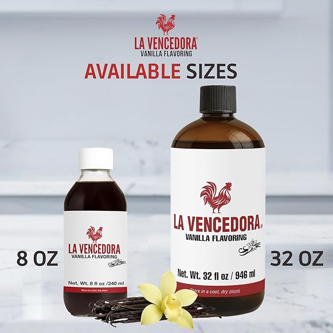 La Vencedora Mexican Vanilla – Large 32oz Bottles (Pack of 2) – Traditional Vanilla Flavoring for Baking Cooking &amp Desserts – Made in Mexico