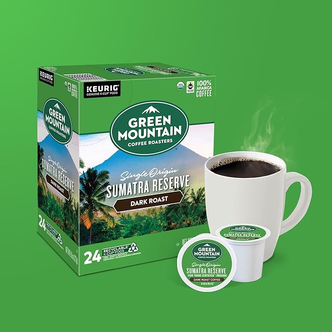 Green Mountain Coffee Roasters Sumatra Reserve Coffee Keurig Single-Serve K-Cup pods Dark Roast 96 Count