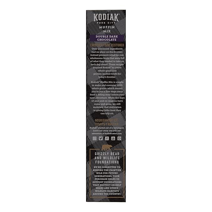 Kodiak Cakes Power Bake Muffin Mix Double Dark Chocolate 14 Ounce (Pack of 6)