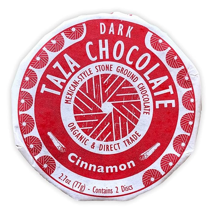 Taza Chocolate Organic Mexicano Disc 50% Dark Chocolate Cinnamon 2.7 Ounce (12 Count) Vegan