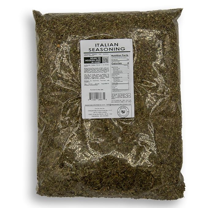 18 Lbs Bulk Italian Seasoning - Despensa Colombiana Condimento Italiano for Mediterranean Cooking and Sazon - Ideal Italian Seasoning Bulk Herbs Blend for Flavoring Dishes and Enhancing Culinary Creat