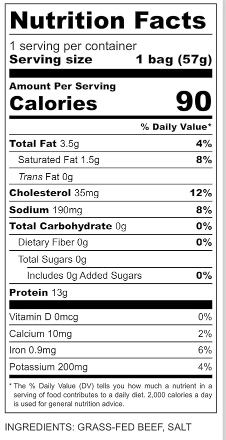 SECA - Carnivore Chips - Natural Grass fed Beef and Salt Carne Seca- Keto Carnivore Paleo