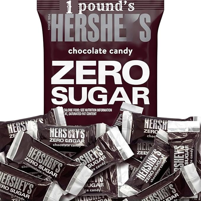 Zero Sugar Chocolate Candy Bag Zero Sugar Assorted Flavors for Special Occasions 1 Pound Includes SPECIAL Dark Chocolate Milk Chocolate Caramel Filled Candiesand almond (Milk Chocolate)