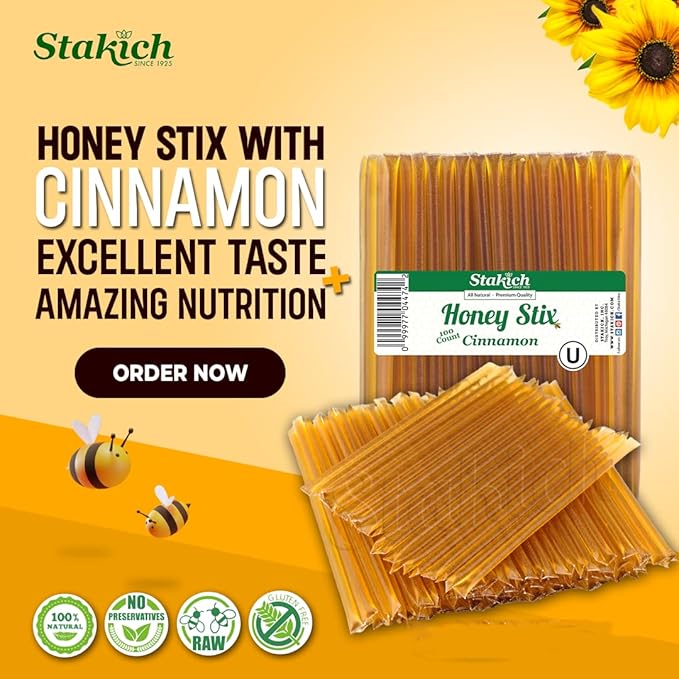 Stakich Cinnamon Honey Stix (500 Stix)