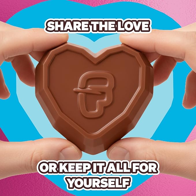 MrBeast Feastables Caramel Valentine Heart Cups Limited Edition 20 Count Milk Chocolate with Creamy Caramel Filling Fairtrade Cocoa