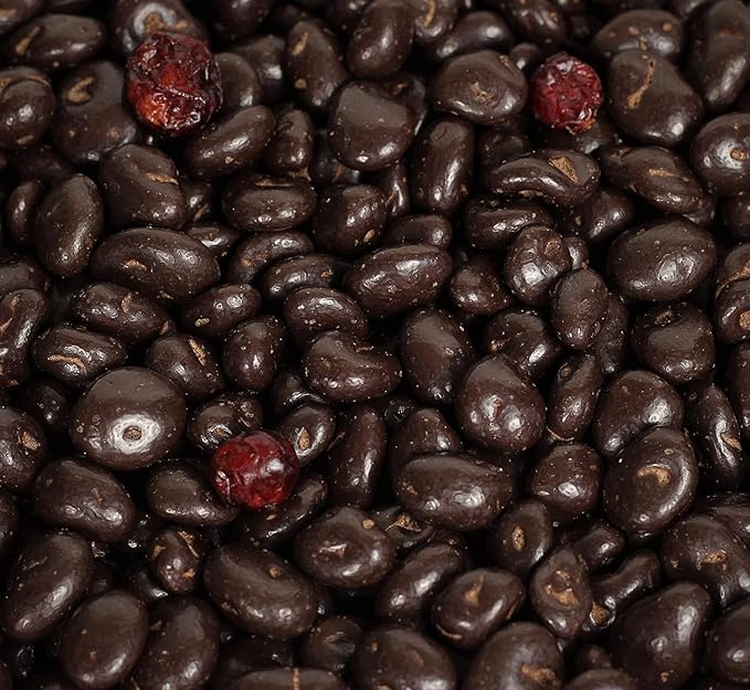 Dark Chocolate Covered Cranberries by Its Delish 10 lbs Bulk Bag | Gourmet Dark Chocolate Cranberries Healthy Snacks Chocolates Fruit USA Made Vegan Kosher