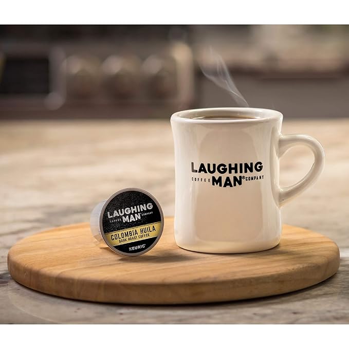 Laughing Man Colombia Huila Keurig Single-Serve K-Cup Pods Dark Roast Coffee 60 Count (6 Packs of 10)