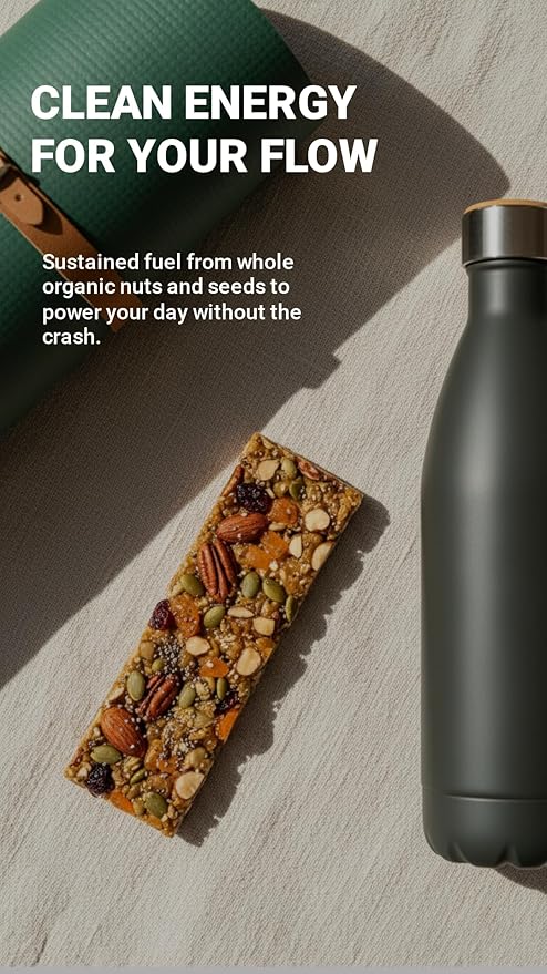 Taste of Nature Organic Peanut Snack Bar - Healthy Gluten Free Non GMO Vegan Snack Bars with Mixed Nuts Fruits and Seeds - 16-Count Snack Pack