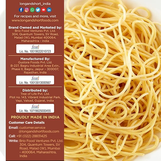 Long&ampShort Protein Spaghetti Combo | Red Kidney Beans + Chickpeas | No Maida Vegan Nutritious Healthy Natural Fiber | Pack of 2 x 250g