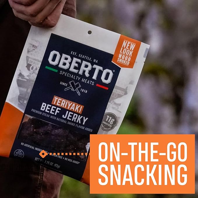 Oberto Specialty Meats Teriyaki Beef Jerky 2.7 Ounce (Pack of 8)
