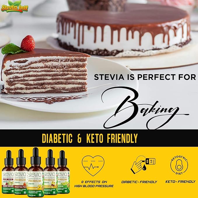 Stevia Intl (Pack of 5) Refreshers Bundle with 5 Flavors. Stevia Liquid Drops. Naturally Sweet Non-Bitter No Sugar Added 0 Carb 0 Calorie Non-GMO Vegan Diabetic &amp Keto Friendly (1oz)