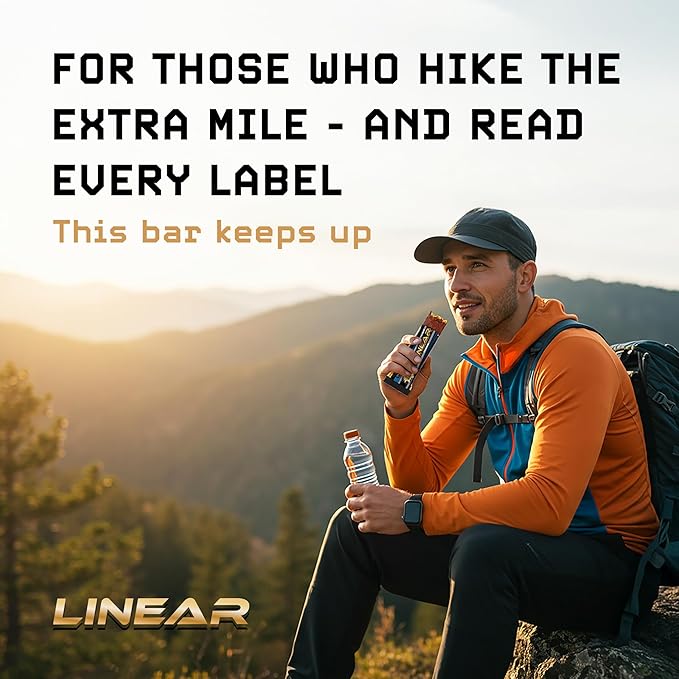 Linear Protein Bar Chocolate Peanut Butter Caramel Flavor 20 Grams Whey Protein Clean and Natural with All Organic Ingredients No Seed Oils High Fiber Gluten Free Healthy Snacks 3 Pack