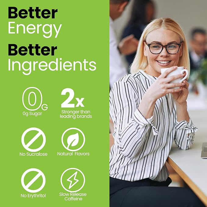 LivMatte Yerba Mate Instant Tea Powder-Natural Caffeine Flavored Drink Mix Sugar-Free Clean Energy Mental Focus + Wellness Support I 30 Servings (Lemon) | Natural Flavored Plant Extract Caffeine