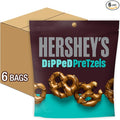 HERSHEY'S Milk and Dark Chocolate Covered Dipped Pretzels Bags 8.5 oz (6 Count)