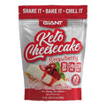 Giant Sports Keto Cheesecake Shake Mix - Delicious Low Carb Ketogenic Diet Gluten Free Powder Mix - Works Great with Almond Milk - Strawberry (20 Serving Bag)