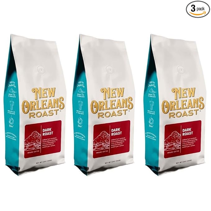 New Orleans Roast Dark Roast Ground Coffee - 3 Pack - Intense Flavor Experience
