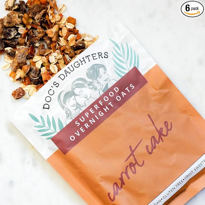Doc's Daughters Superfood Overnight Oats - Carrot Cake (6 Pack)
