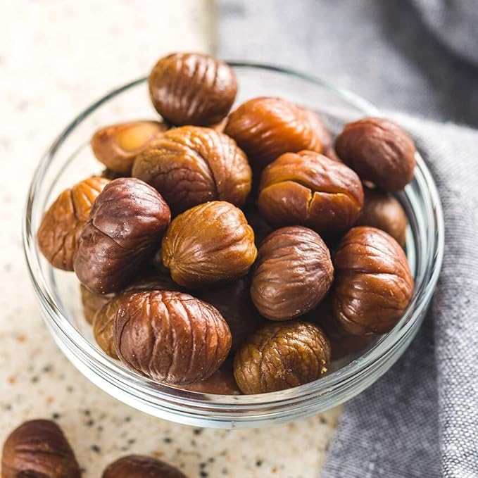Oneg Roasted Chestnuts Peeled and Ready to Eat 6 Pack of Organic Roasted Chestnuts 5.3oz Each Vacuum Packed Perfect for Snacking or Holiday Treats Ideal Peeled for Sharing