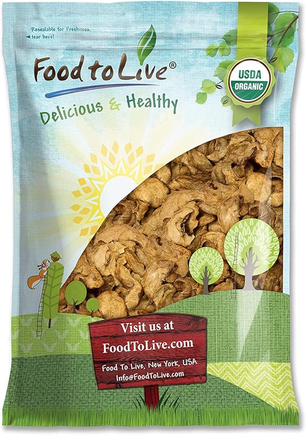 Food to Live Organic Dried Apple Rings 5 Pounds — Non-GMO Kosher Raw Vegan Unsulfured Sirtfood Bulk