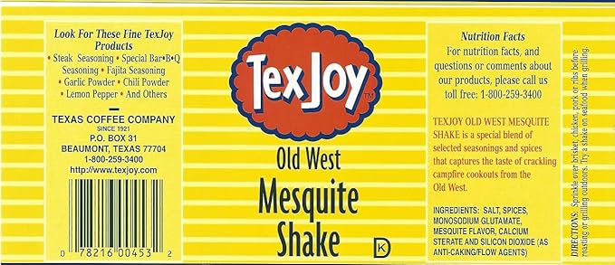 TexJoy Old West Mesquite Shake 14 Ounce 2 Pack