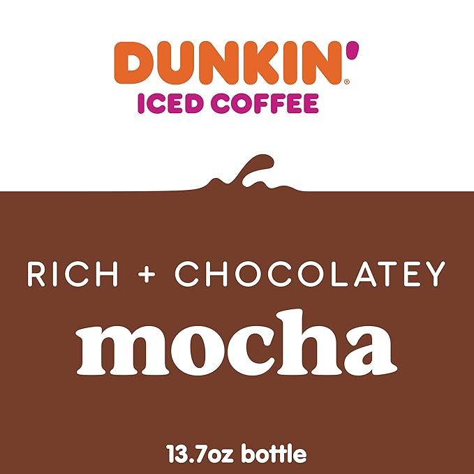 Dunkin' Mocha Iced Coffee Bottle 13.7 fl oz 12 Pack
