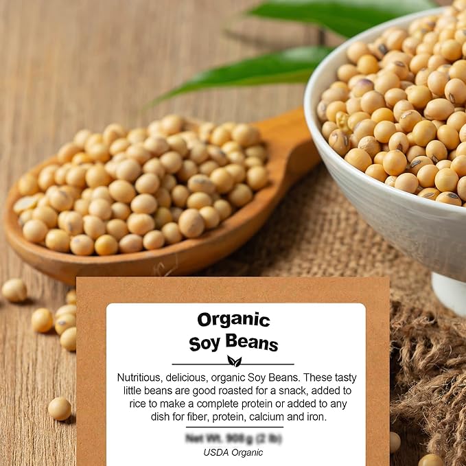 Be Still Farms Organic Soybeans - Soy Beans Dry (2.8 lb) aka Soya Nuts - Great for Edamame Soy Milk Tofu - High in Protein &amp Fiber | USA Grown | USDA Certified | Vegan | Non-GMO | Gluten Free