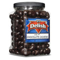 Dark Chocolate Covered Cashews by Its Delish 3 LBS Jumbo Reusable Container (Jar) | Gourmet Dark Chocolate Cashews Healthy Snacks Chocolate Nuts USA Made Vegan Kosher