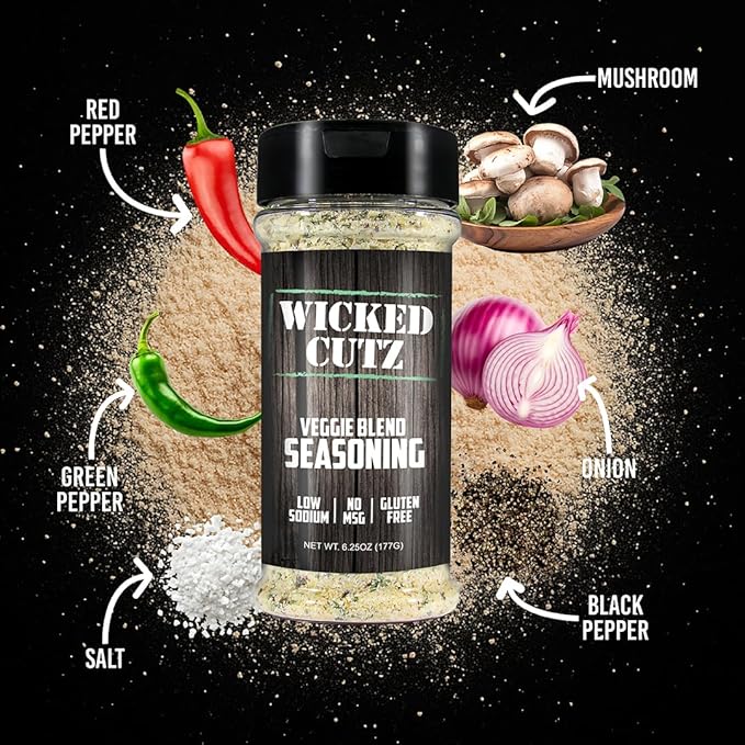 Wicked Cutz Sampler Grill Seasoning Set 5 Pack of Flavored Grilling Spices Jerky Seasoning Low Sodium &amp No MSG Spices &amp Seasonings