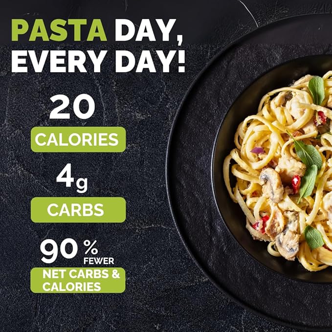 Palmini Linguine Pasta | Low-Carb Low-Calorie Hearts of Palm Pasta | Keto Gluten Free Vegan Non-GMO Plant Based Healthy Noodles | As Seen on Shark Tank |(12 Ounce - Pack of 6)
