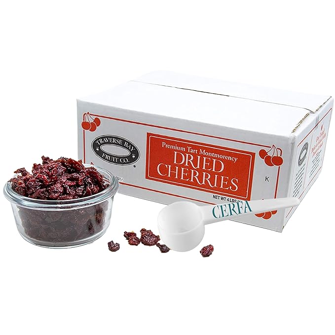 TraverseBay Fruit Dried Cherries 4 Pound Includes Cerfa Measuring Spoon
