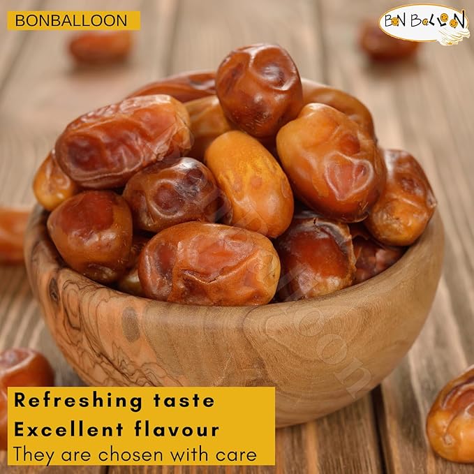 100% Natural Egyptian Semi Dry Unpressed Medium Sized Dates With Pits With Very Sweet Taste Halal Packed And Protected In Cartoon Box Tamar Tamr Tamaar Ramadan Halal تمر حلال ( 1 Pack / 700 gm ) Premi