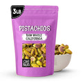 Oh! Nuts Pistachios No Shell - Raw - 100% Natural - 3 lb - Raw Whole California Pistachios - Packed in New York Zip-Seal Bag for Exceptional Freshness