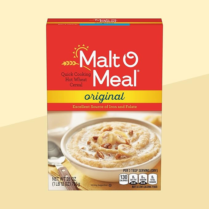 Malt-O-Meal Original Malt-O-Meal Hot Breakfast Cereal Quick Cooking 28 Ounce Box (Pack of 4)