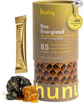 HUNY Bee Energized Shilajit Honey Sticks | Functional Raw Honey + TruBlk Clinically Studied Pure Himalayan Shilajit | 85+ Trace Minerals &amp Fulvic Acid for Clean Energy | 30 Count