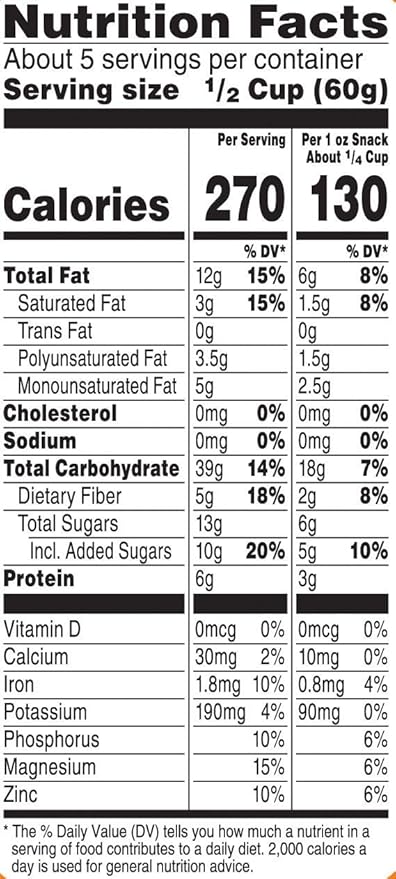 Bear Naked Granola Cereal Whole Grain Granola Breakfast Snacks Fruit and Nut Medley (6 Bags)