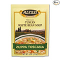 Alessi Autentico Premium Soups Traditional Flavors 6oz (Tuscan White Bean Pack of 6)