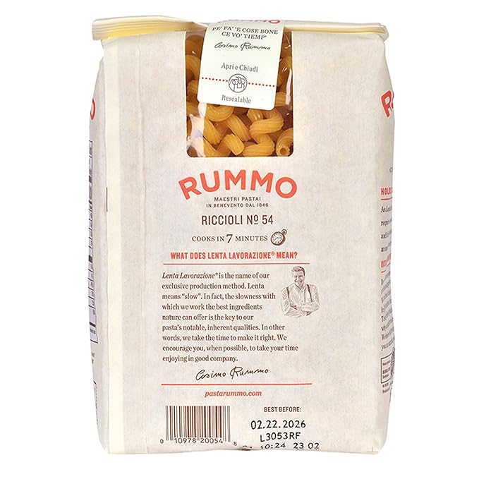 Rummo Pasta N.54 - Corkscrew Noodles Durum Wheat Spiral Pasta Imported from Italy - 16 Ounce (Pack of 3)