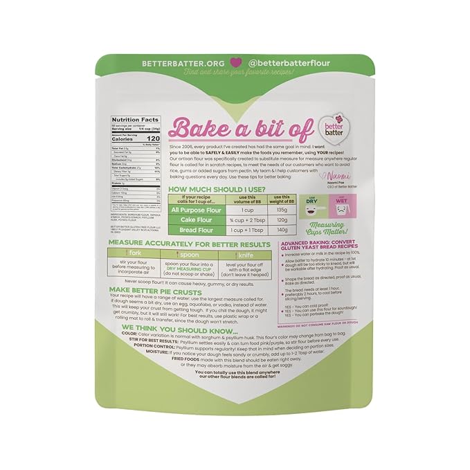 Better Batter Gluten Free Bread Flour Blend 5lbs - Non-GMO Organic Vegan Allergen Free Kosher Top 9 Free From Wheat Dairy Soy Nuts Egg Sesame Cup-for-Cup Mix Breads &amp Everyday Yeast Bak