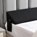 Twin Bed Wedge Pillow for Bed Gap Filler/Headboard Gap Black Long Triangle Corner Pillows with PocketsDense FoamPillow Prevents Stuff DropsBetween Twin Mattress and Frames Home Beds Accessories