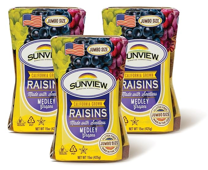 Jumbo Seedless Medley Raisins - 3 15oz. Canisters