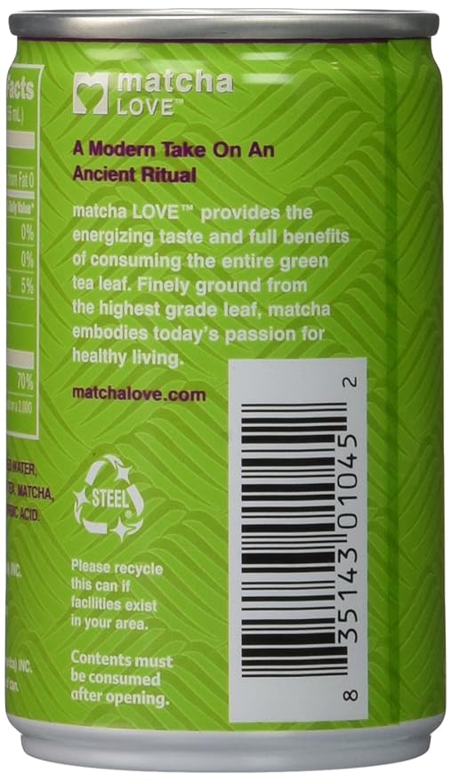 Matcha Love Green Tea Sweetened Energy Shots 5.2 Ounce (Pack of 20)
