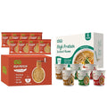 VOLO VERO High Protein (32g) Instant Ramen Soup Cup Variety Flavor 6-Pack and High Protein (30g) Ramen Noodles Plain 8 PackLow Fat Non-Fried Non-GMO Egg &amp Dairy Free