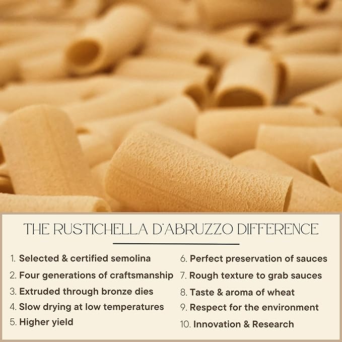 Rustichella d'Abruzzo Tonnarelli with Squid Ink Long Italian Pasta with Cuttlefish Ideal for Shellfish Spicy Fish Sauce &amp Olive Oil Dishes Authentic Flavored from Abruzzo Italy 500g 2-Pack