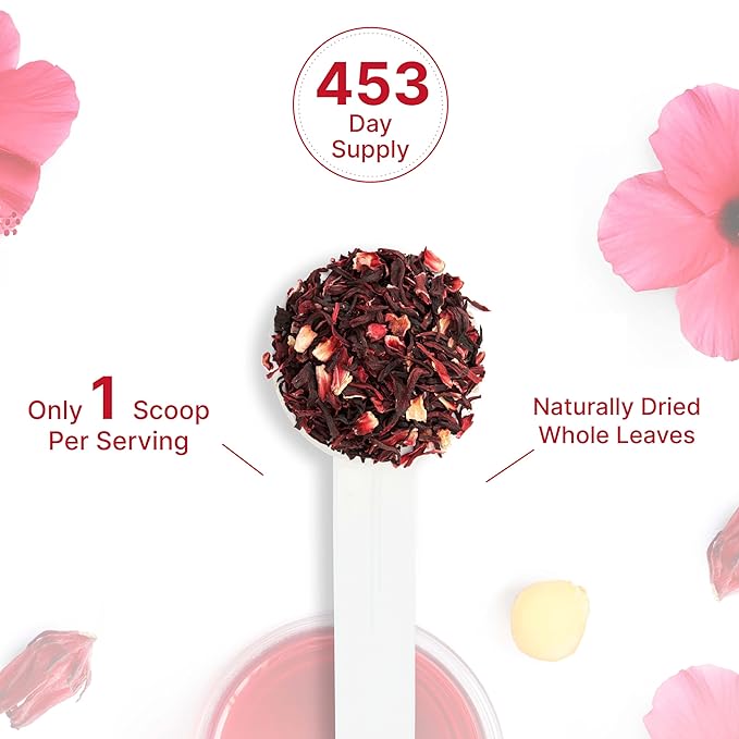 Dried Organic Hibiscus Flowers 2 Pounds – Cut &amp Sifted Whole Leaves – Loose Leaf Flower Source – Raw Flavor &amp Aroma Great for Refilling Tea Bags – Caffeine Free No Sugar Non-GMO