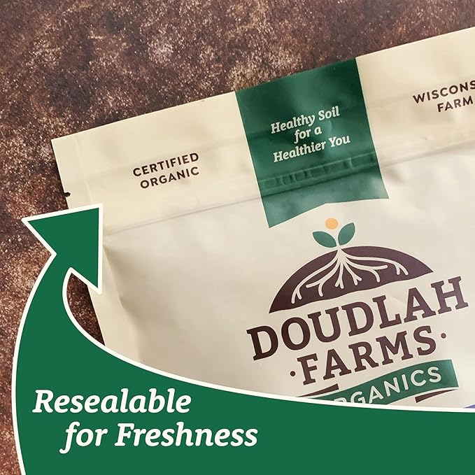 Organic Yellow Cornmeal 5 lb Fine Grind - Non-GMO Gluten-Free Sugar-Free Farmed From Regenerative Soil Vegan Grown In USA For Baking Cornbread Muffins Pancakes and More by Doudlah Farms