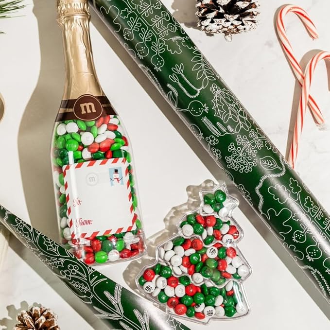 M&ampM’S Christmas Tree Gift Box Pre-Designed Colorful Christmas Candy Mix Perfect for Holiday Gift Exchanges